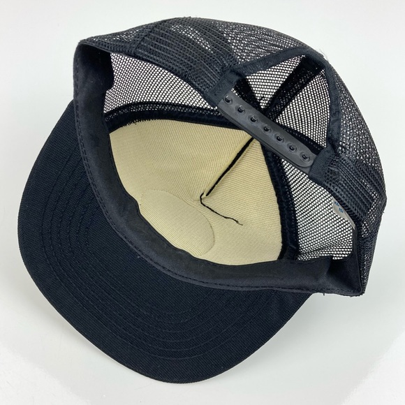 Vintage NRA Black & Gold Embroidered Logo Mesh Trucker Snapback Hat USA 90’s - Picture 7 of 8